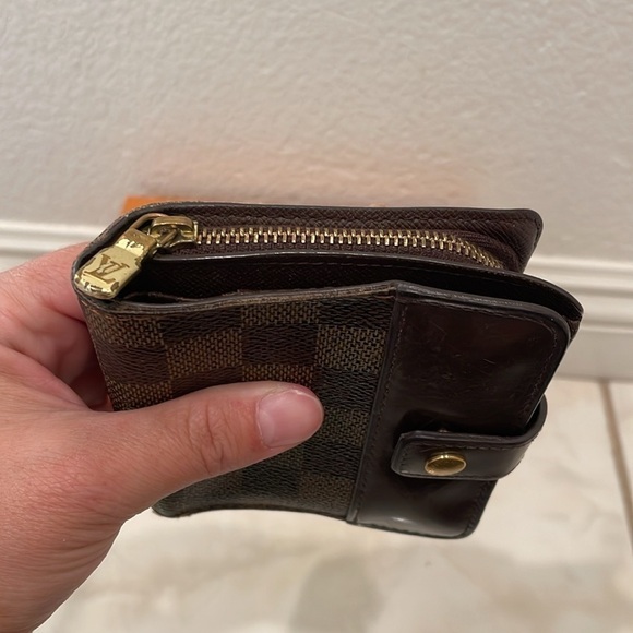 Louis Vuitton Compact Snap Zip Bi fold Wallet DAMIER EBENE - Picture 5 of 13